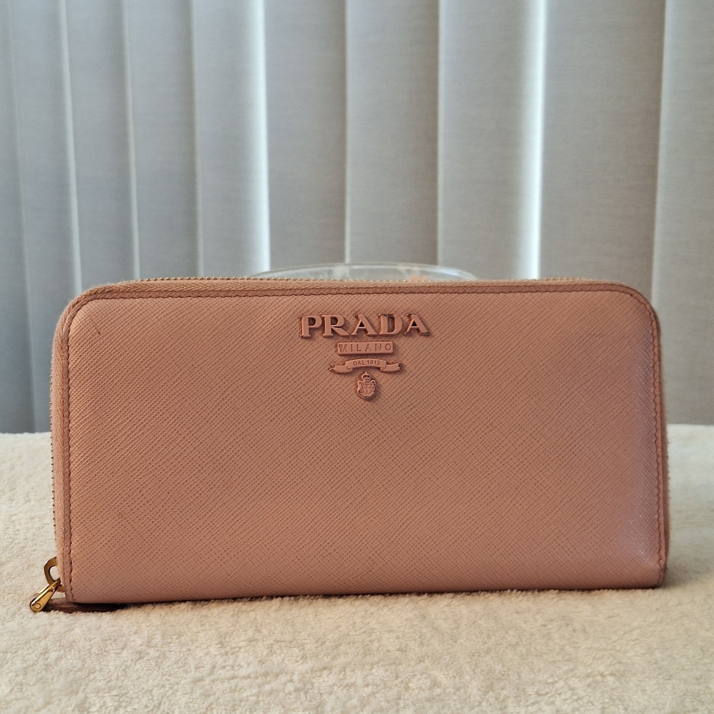 Prada Saffiano Leather Zip Wallet